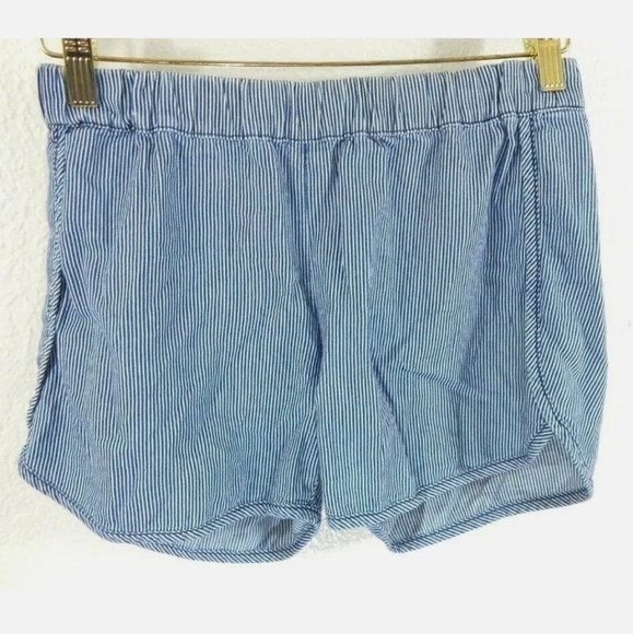 Madewell Blue and White Striped Women Shorts - Picture 2 of 4